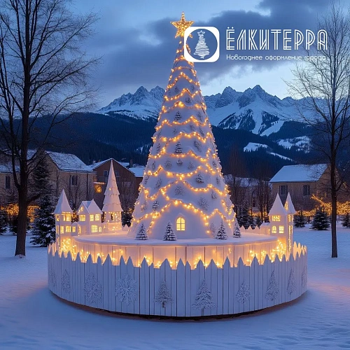 Резное декоративное ограждение для елок 